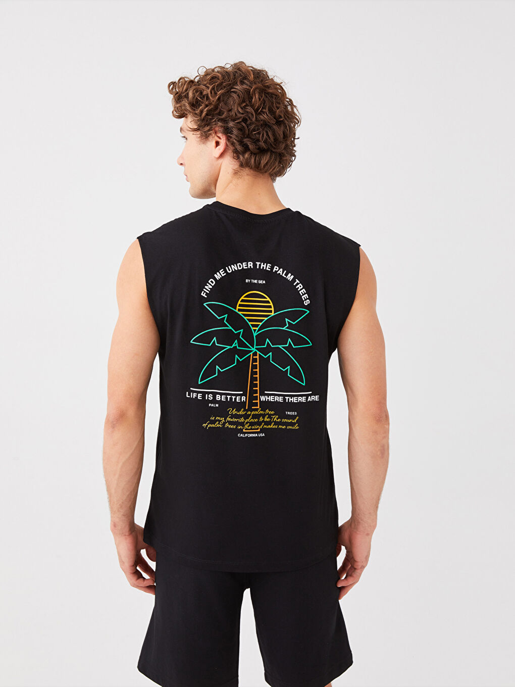 Crew Neck Printed Men's Sleeveless TShirt S3DL52Z8CVL S3DL52Z8CVL LC Waikiki