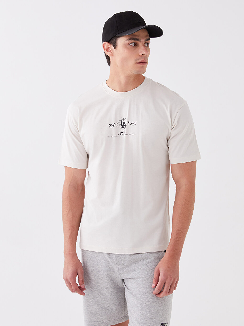 Crew Neck Short Sleeve Printed Combed Cotton Men's T-shirt -S3DT91Z8 ...