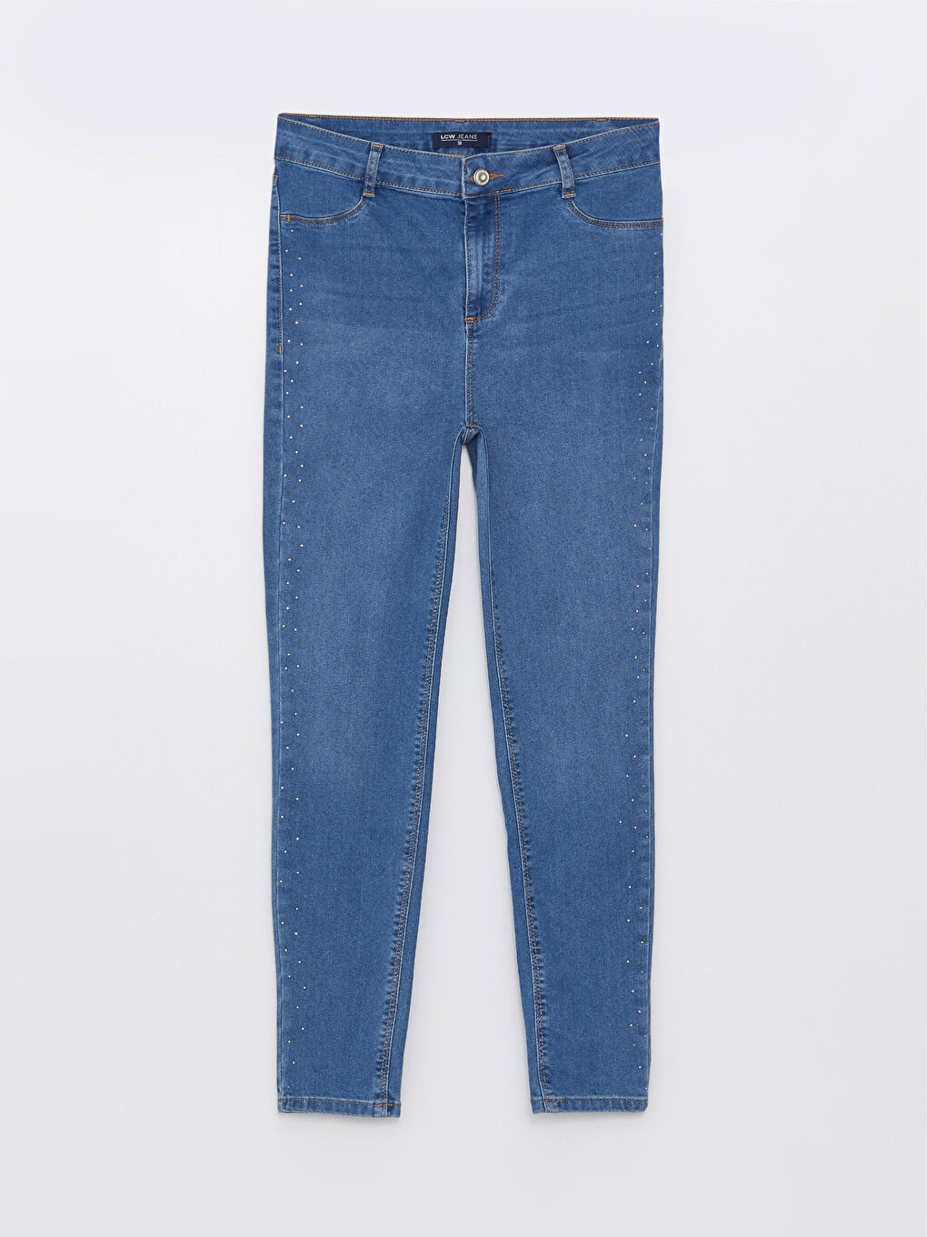 LOGO by Lori Goldstein Petite Indigo Barrel Leg Ankle Jeans