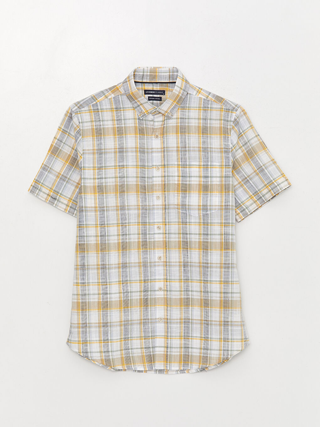 正規店仕入れの Sleeve Short Fit Regular Plaid -S3FD06Z8 Shirt Men's Poplin ジャケット・アウター