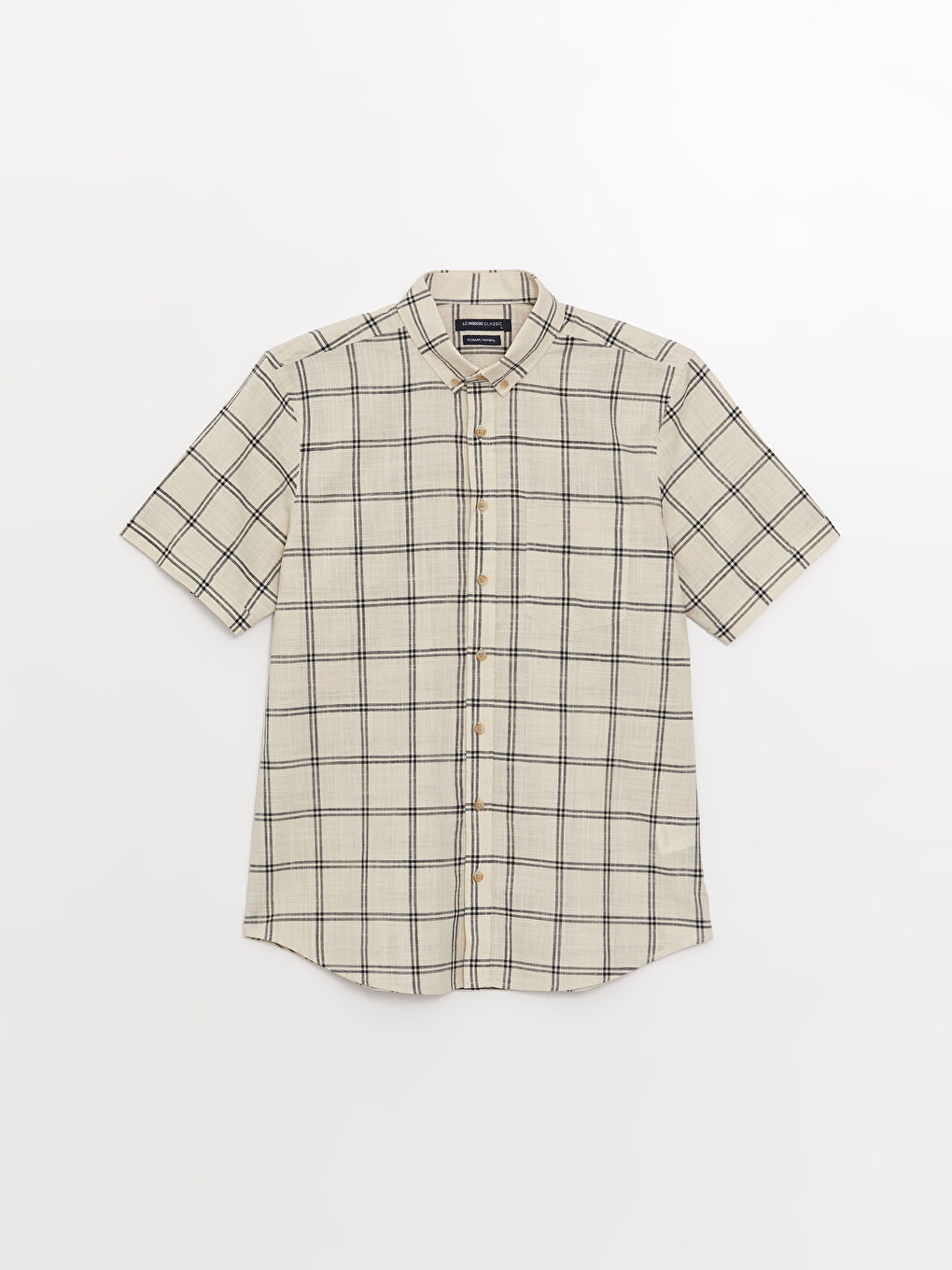 Regular Fit Short Sleeve Plaid Poplin Men's Shirt -S3FD13Z8 Regular Fit Short Sleeve Plaid Poplin Men's Shirt -S3FD13Z8