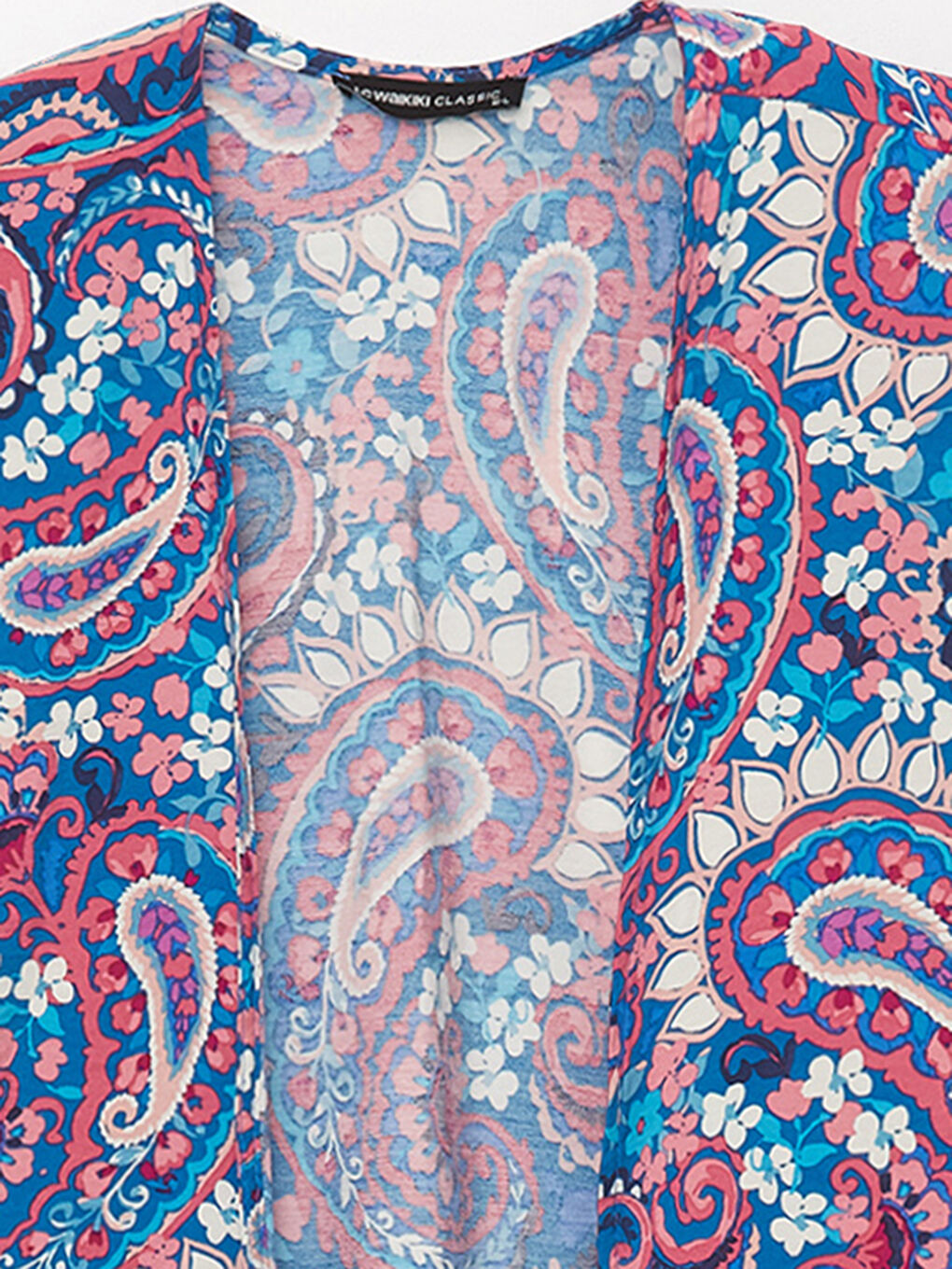 Shawl Collar Patterned Oversize Women's Kimono -S3FI56Z8-F9C - S3FI56Z8-F9C  - LC Waikiki