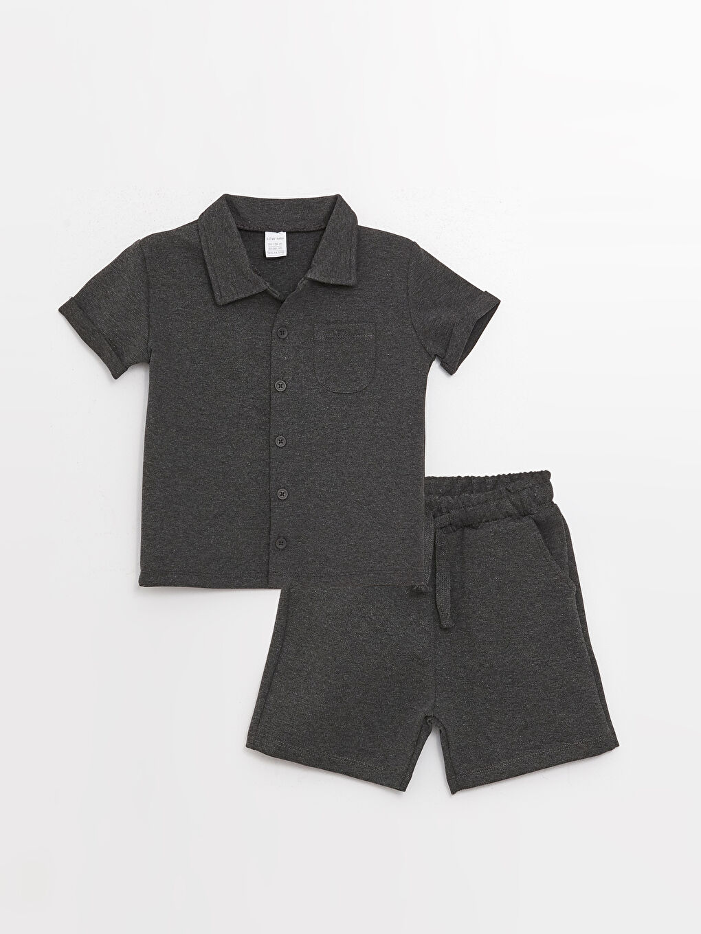 Short Sleeve Basic Baby Boy Shirt and Shorts Set of 2 S3GR91Z1HEF