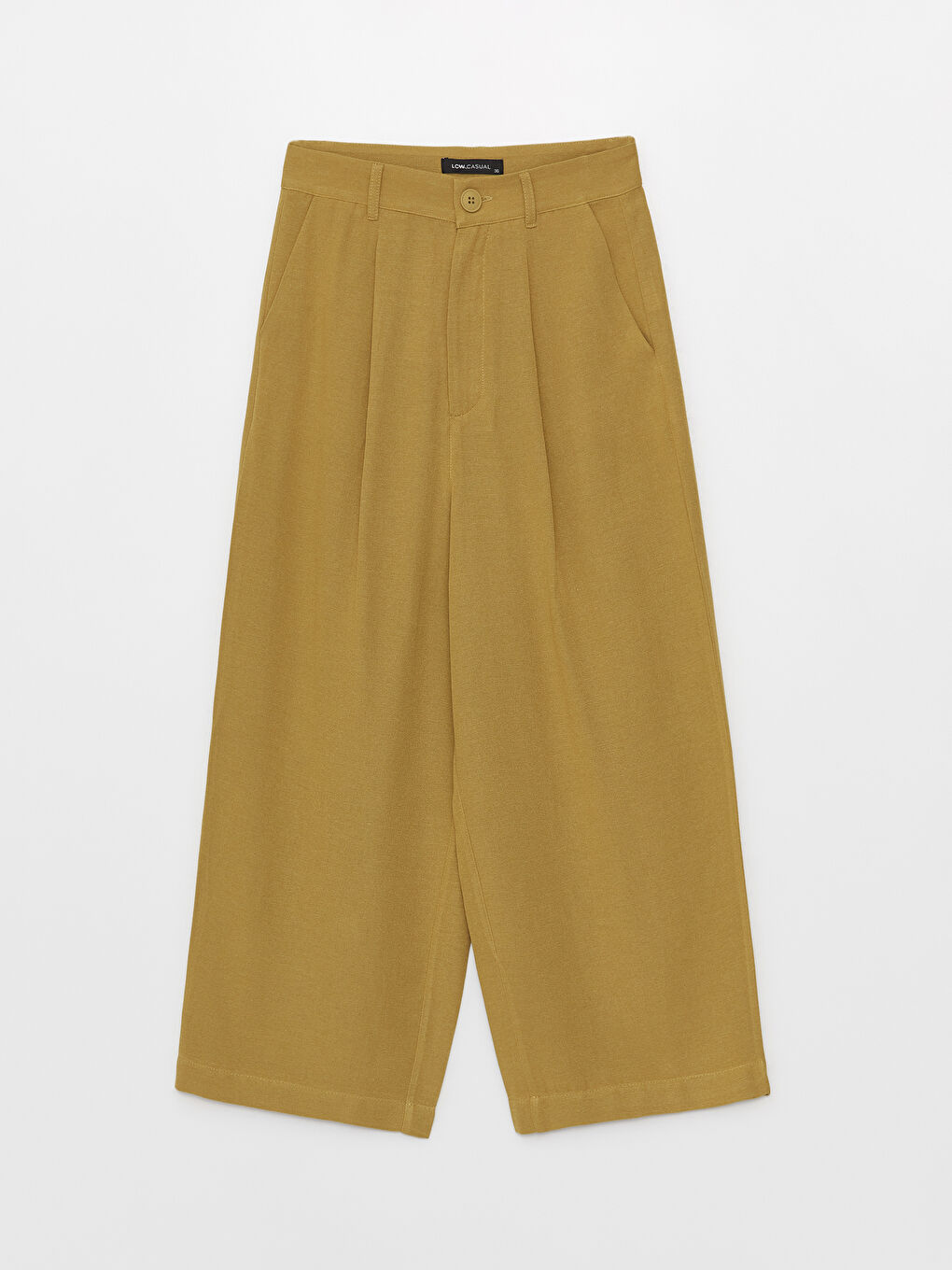 Relaxed Fit Plain Linen Blend Women's Capri Pants -S3H381Z8 Relaxed Fit Plain Linen Blend Women's Capri Pants -S3H381Z8
