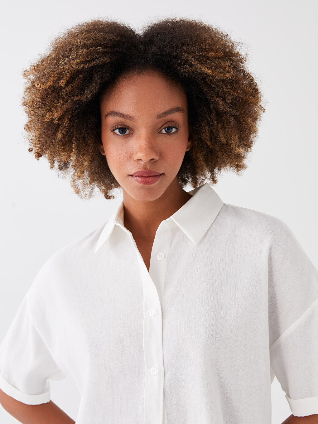 short sleeve shirt with collar womens