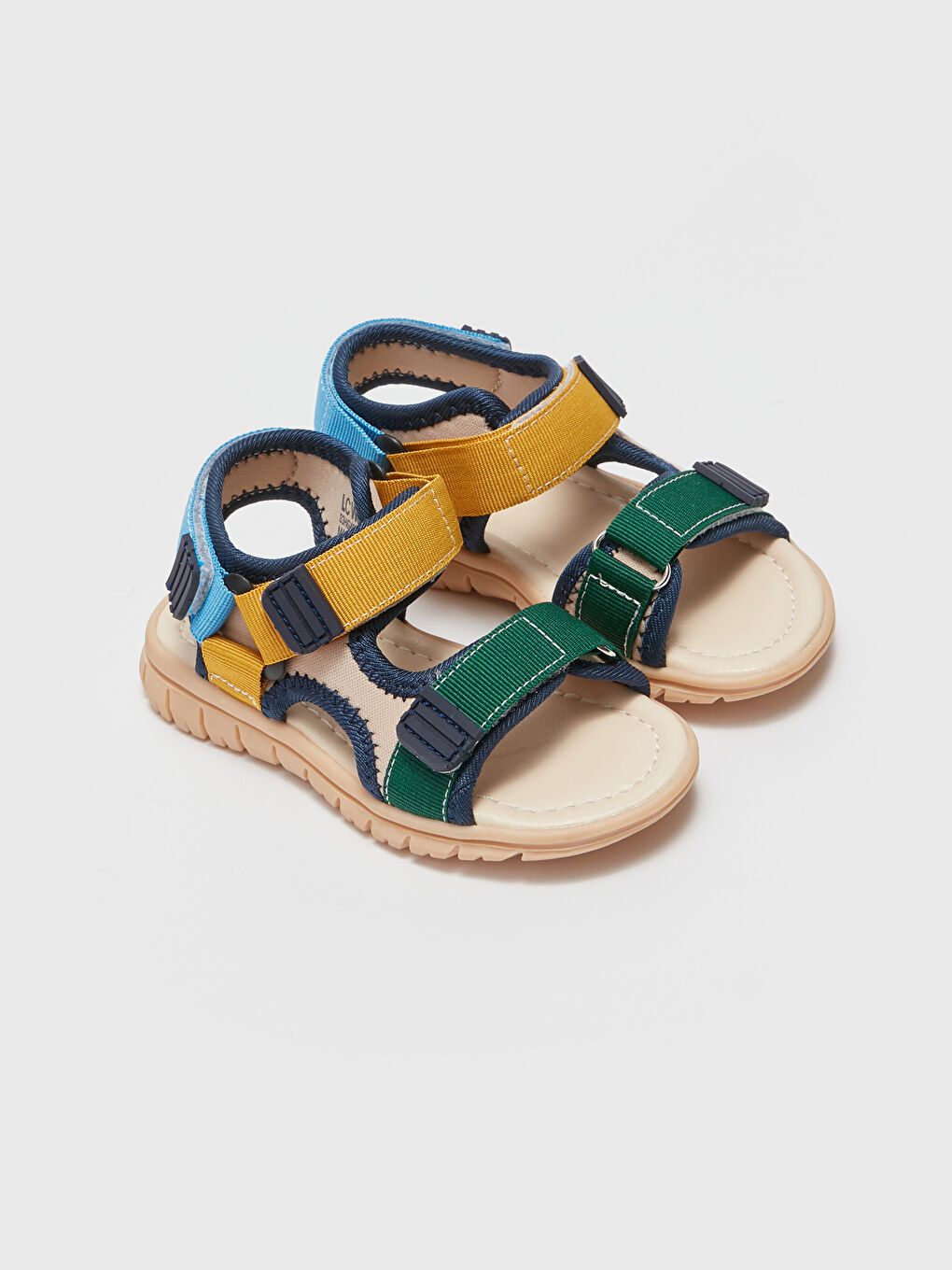 Velcro color block sandals deals