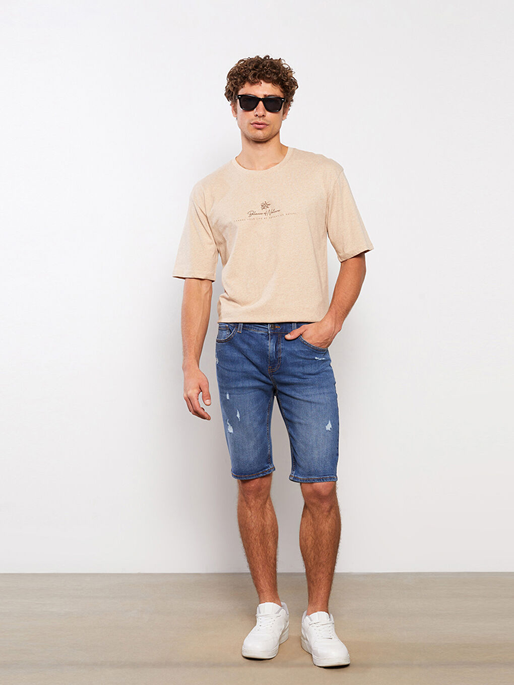 LC WAIKIKI Extra Slim Fit Men's Denim Shorts -S3HK23Z8-H45