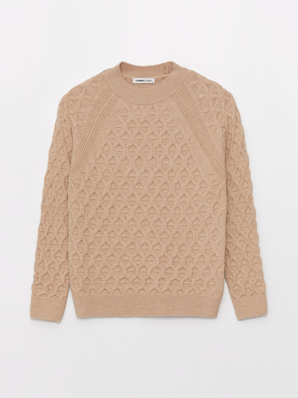 Crew Neck Hole-Knitted Long Sleeve Women's Knitwear Sweater -W30158Z8