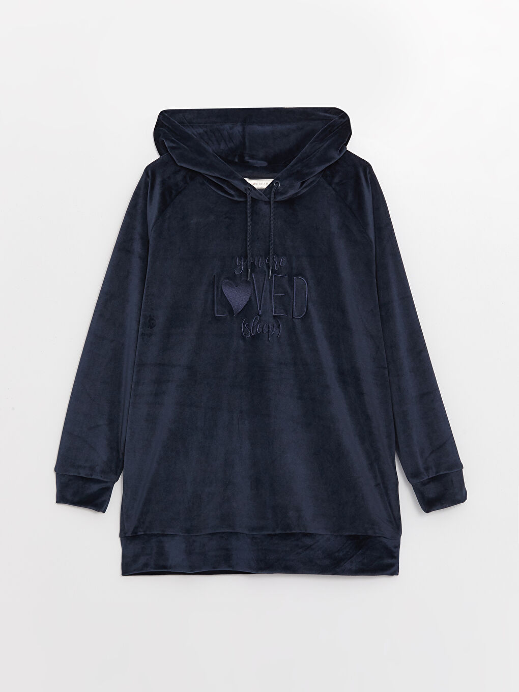 Hooded Embroidered Long Sleeve Velvet Women Pajama Top W30236Z8 HRC W30236Z8 HRC LC Waikiki