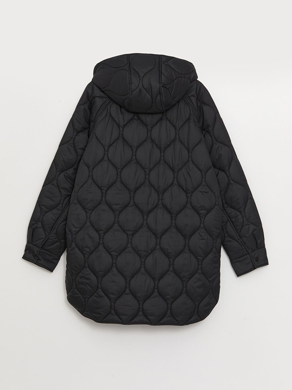 Women's Hooded SelfPatterned Long Sleeve Down Coat W30919Z8CVL W30919Z8CVL LC Waikiki