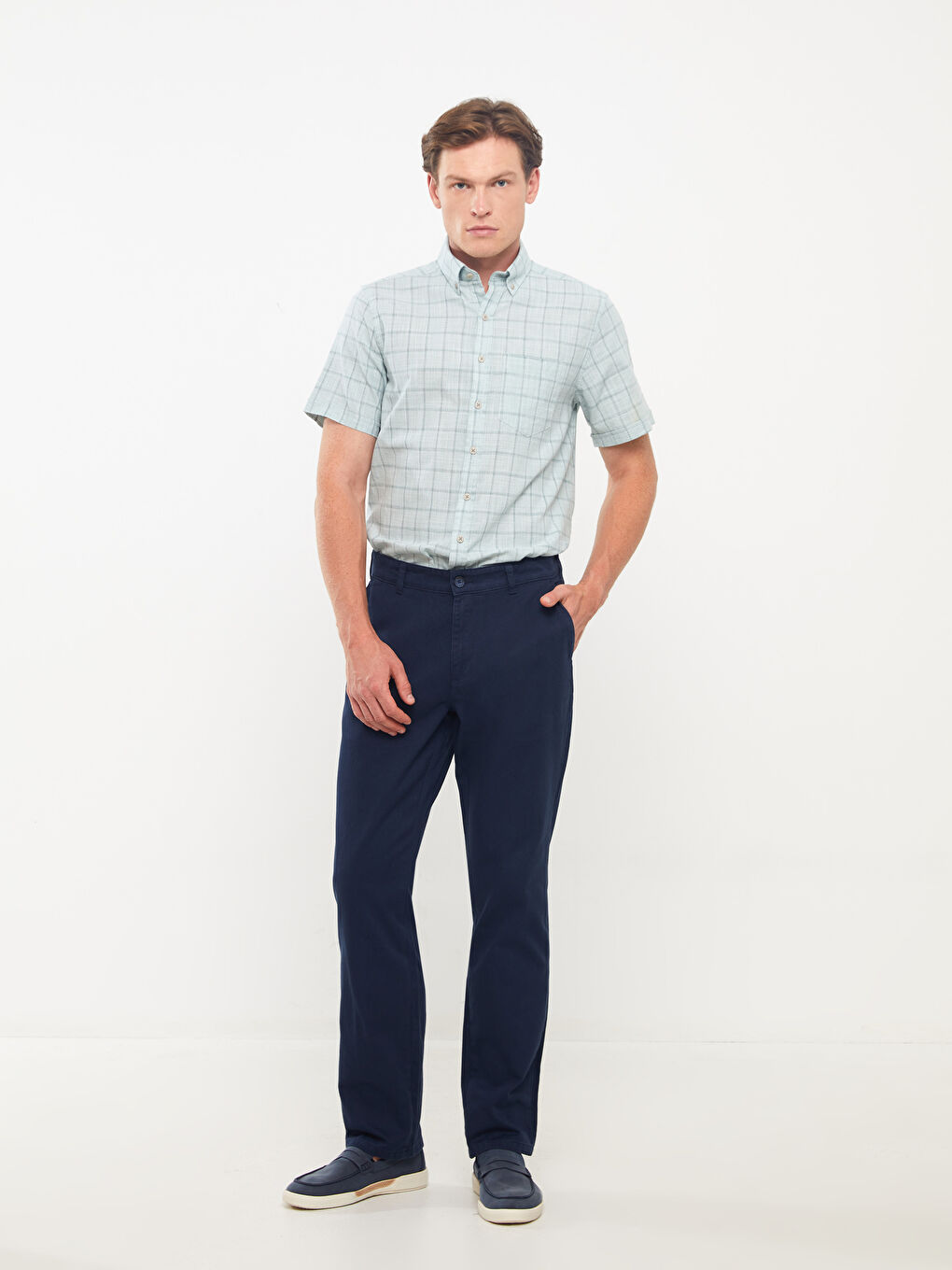 LACİVERT Geniş Kalıp Erkek Chino Pantolon - W31332Z8-KN7 | LCW