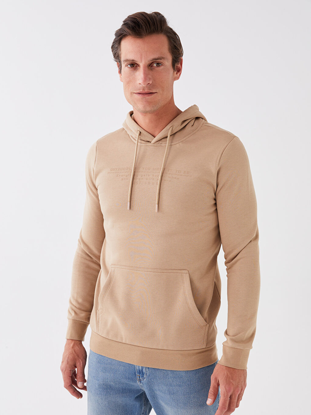 Long Sleeve Printed Men s Thick Hoodie W31365Z8 RBZ W31365Z8 RBZ LC Waikiki