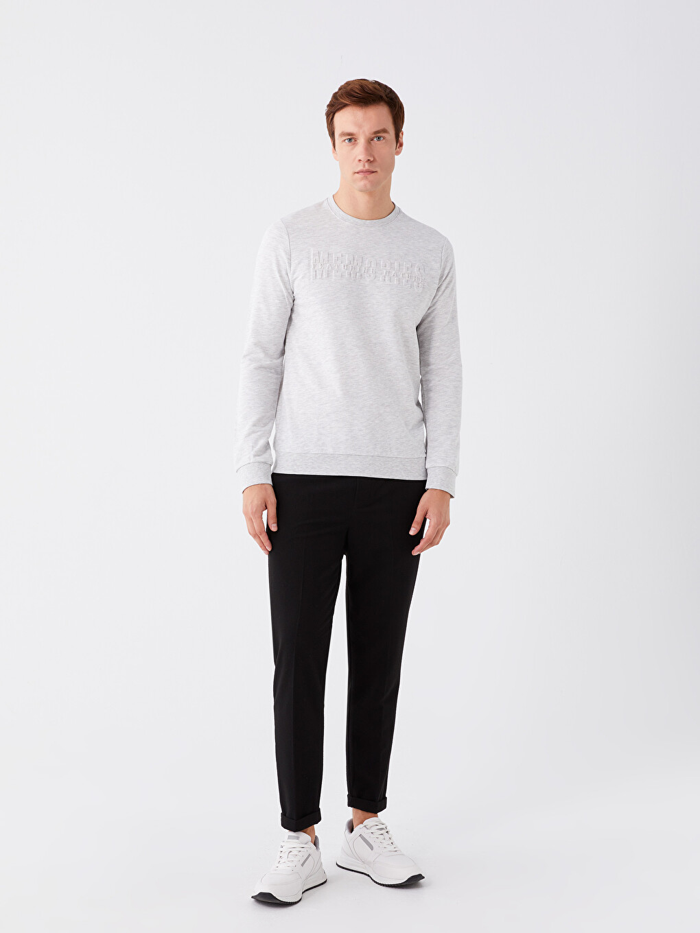Sweat-shirt Manches Longues Leif Nelson - Coton 100% - Coupe Ajustée - Style Urbain Décontracté