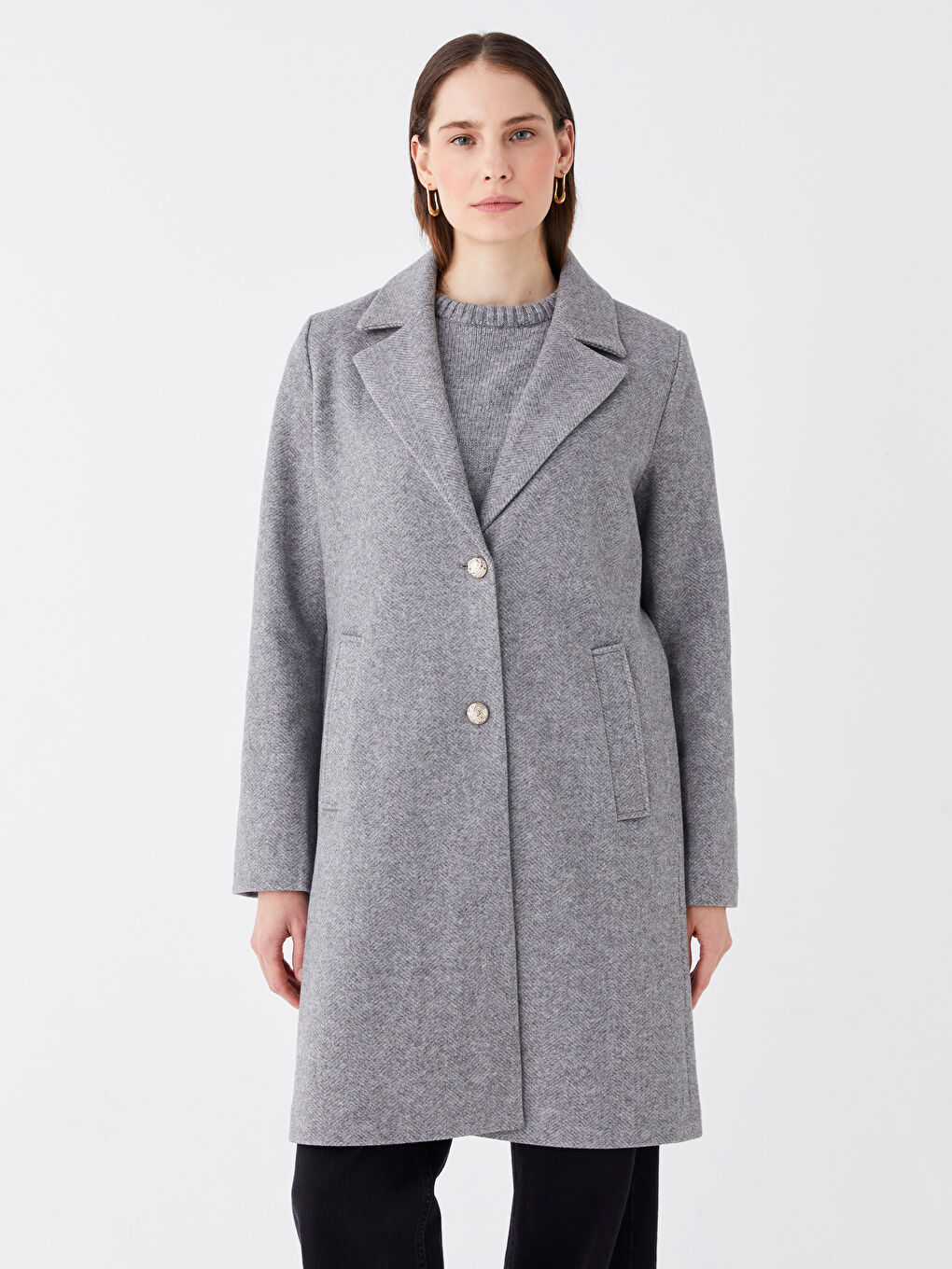 LC WAIKIKI Jacket Collar Women's Cachet Overcoat -W31528Z8