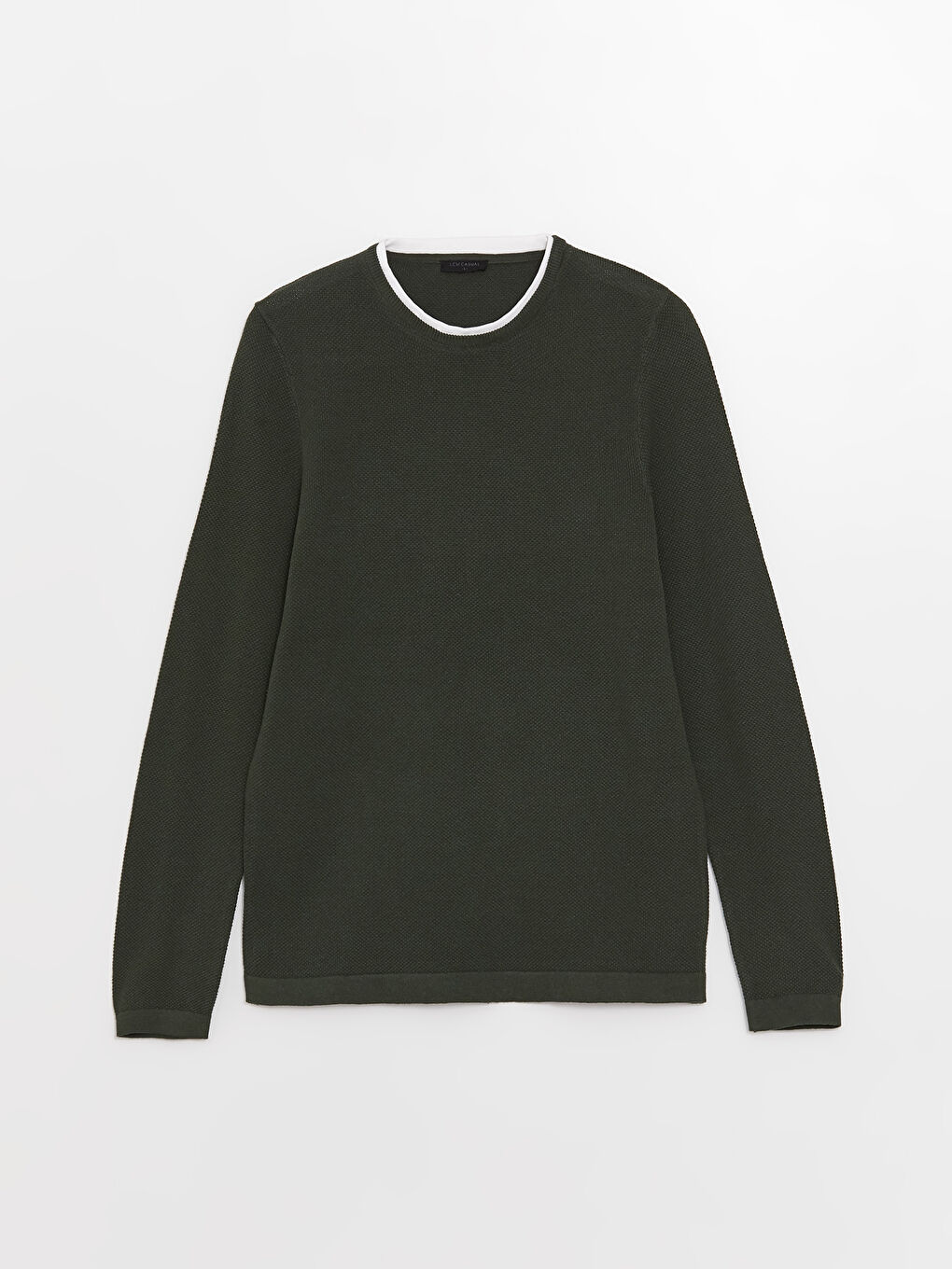 Crew Neck Long Sleeve Thin Men s Tricot Sweater W31812Z8 CRR W31812Z8 CRR LC Waikiki