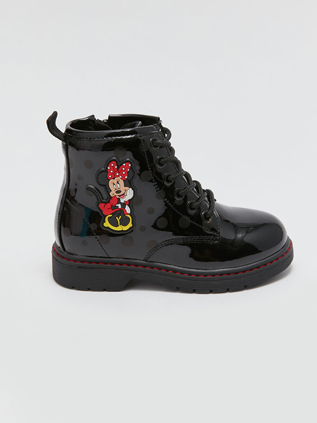 Minnie Mouse Printed Lace Up and Zipper Girls Boots W32464Z4 HUC W32464Z4 HUC LC Waikiki