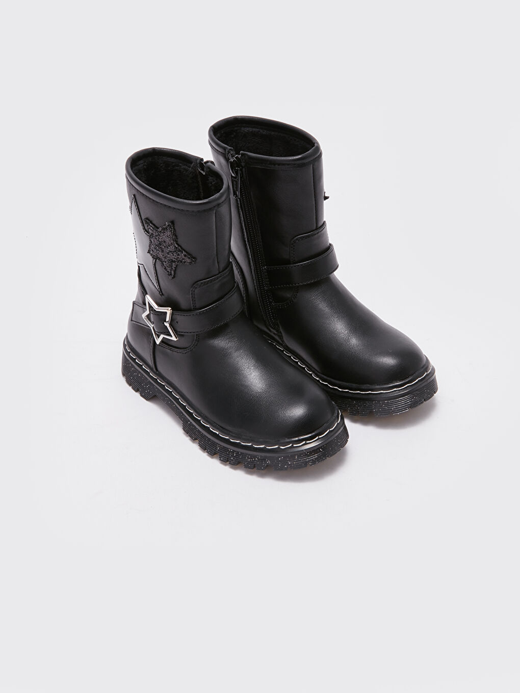 Girls leather biker boots cheap