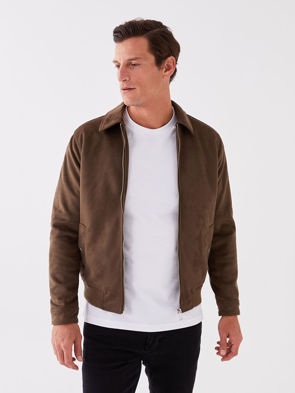 Standard Fit Shirt Neck Suede Men s Coat W32714Z8 V4L W32714Z8