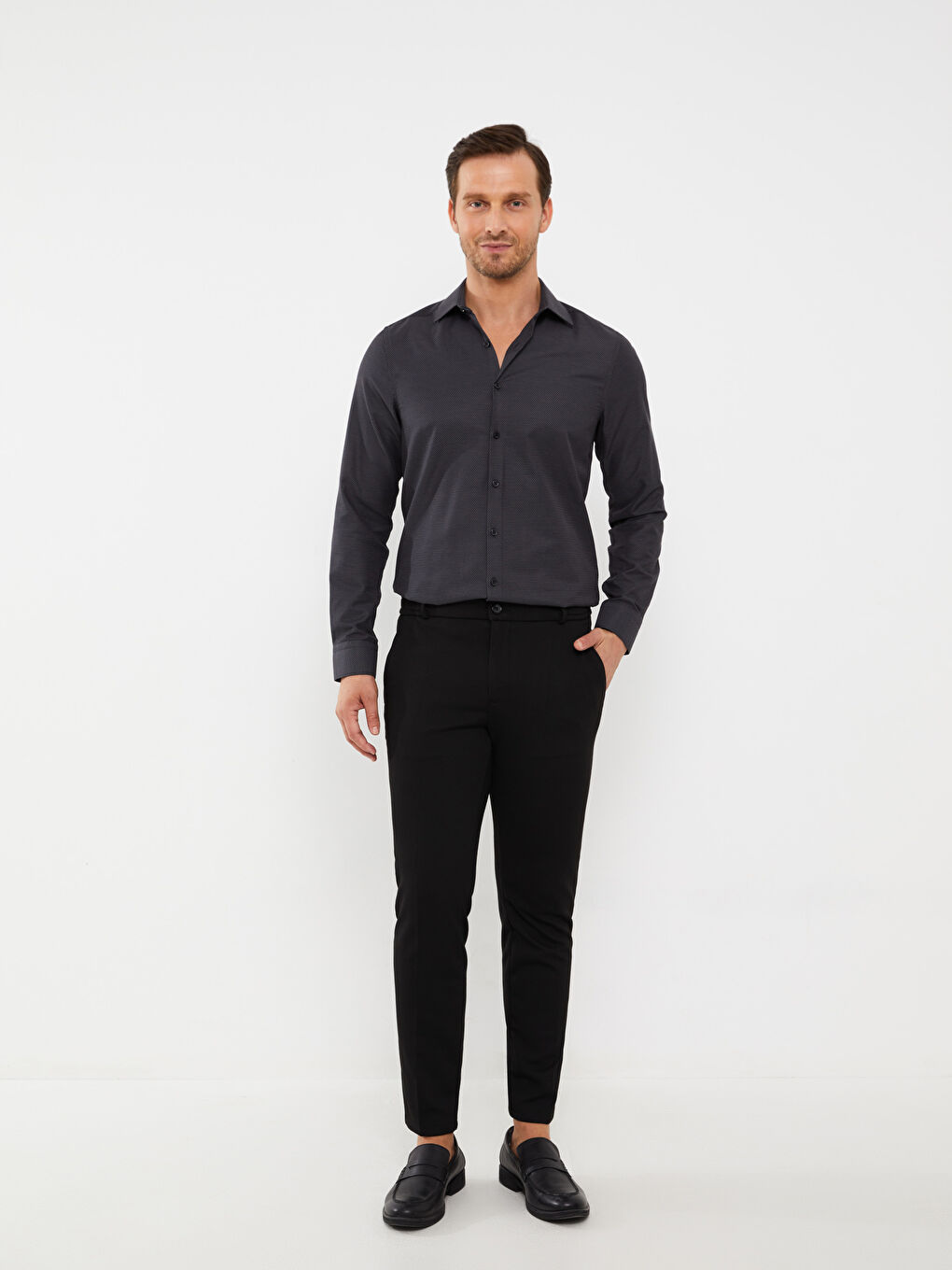 Slim Fit Long Sleeve Dobby Weave Men s Shirt W33009Z8 RQL W33009Z8 men-s-shirt-size-chart-berne-apparel