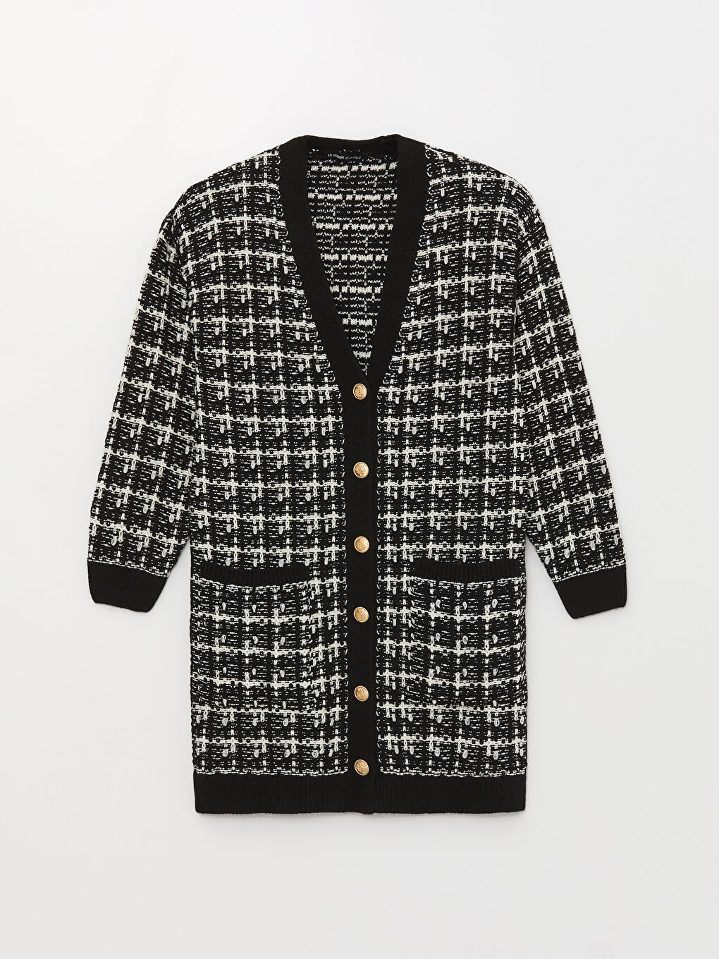 Sandro jisou checked cardigan top