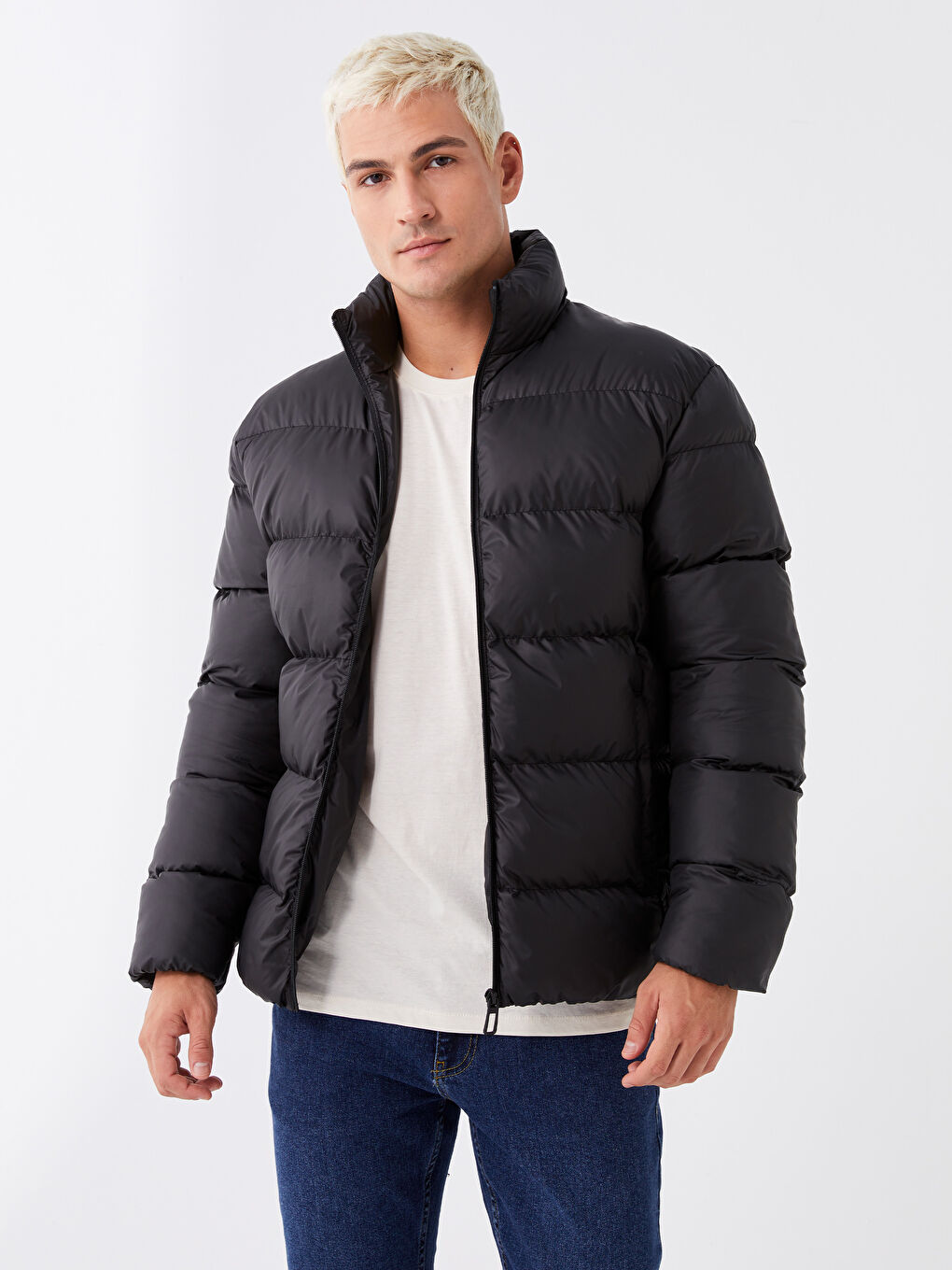 XSIDE Standard Fit Funnel Neck Men's Puffer Coat -W33742Z8