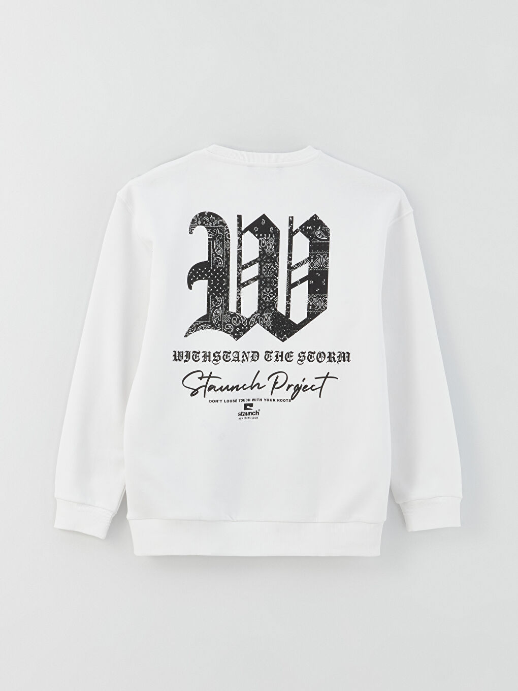 Crew Neck Printed Men's Thick Sweatshirt -W33843Z8-Q6K Crew Neck Printed Men's Thick Sweatshirt -W33843Z8-Q6K
