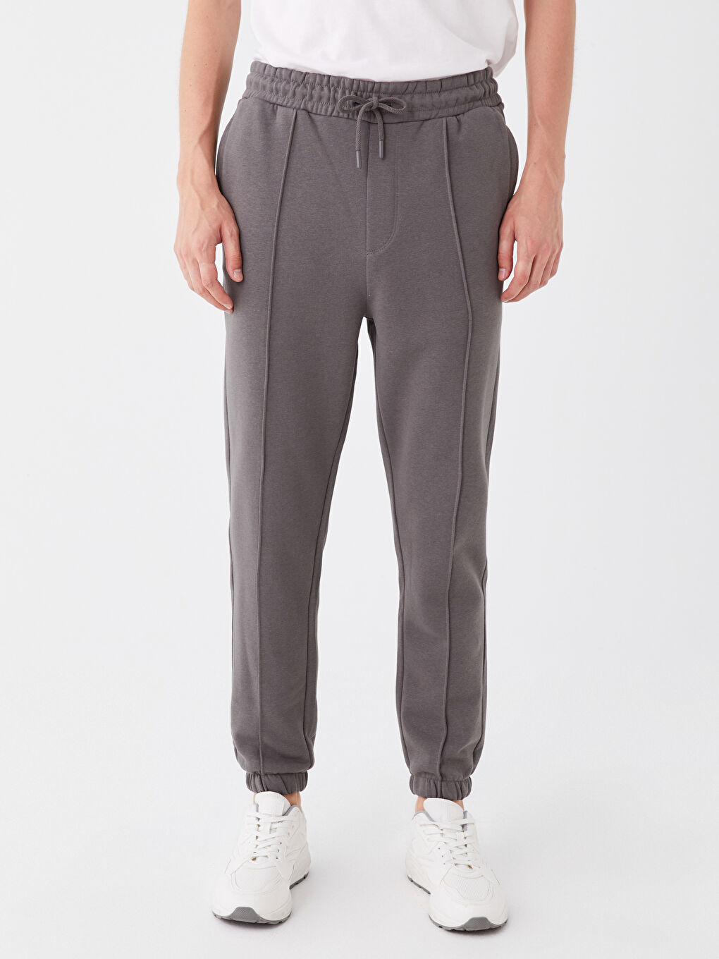 【BAON】24SS★ [BAONHAUS] check banding string jogger PT Jogger Pants Patta Athletic Drawcord Straight Jogging Pants