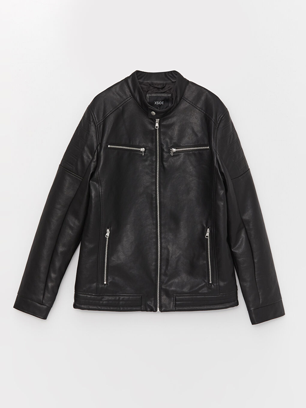Lcw casual leather jacket clearance