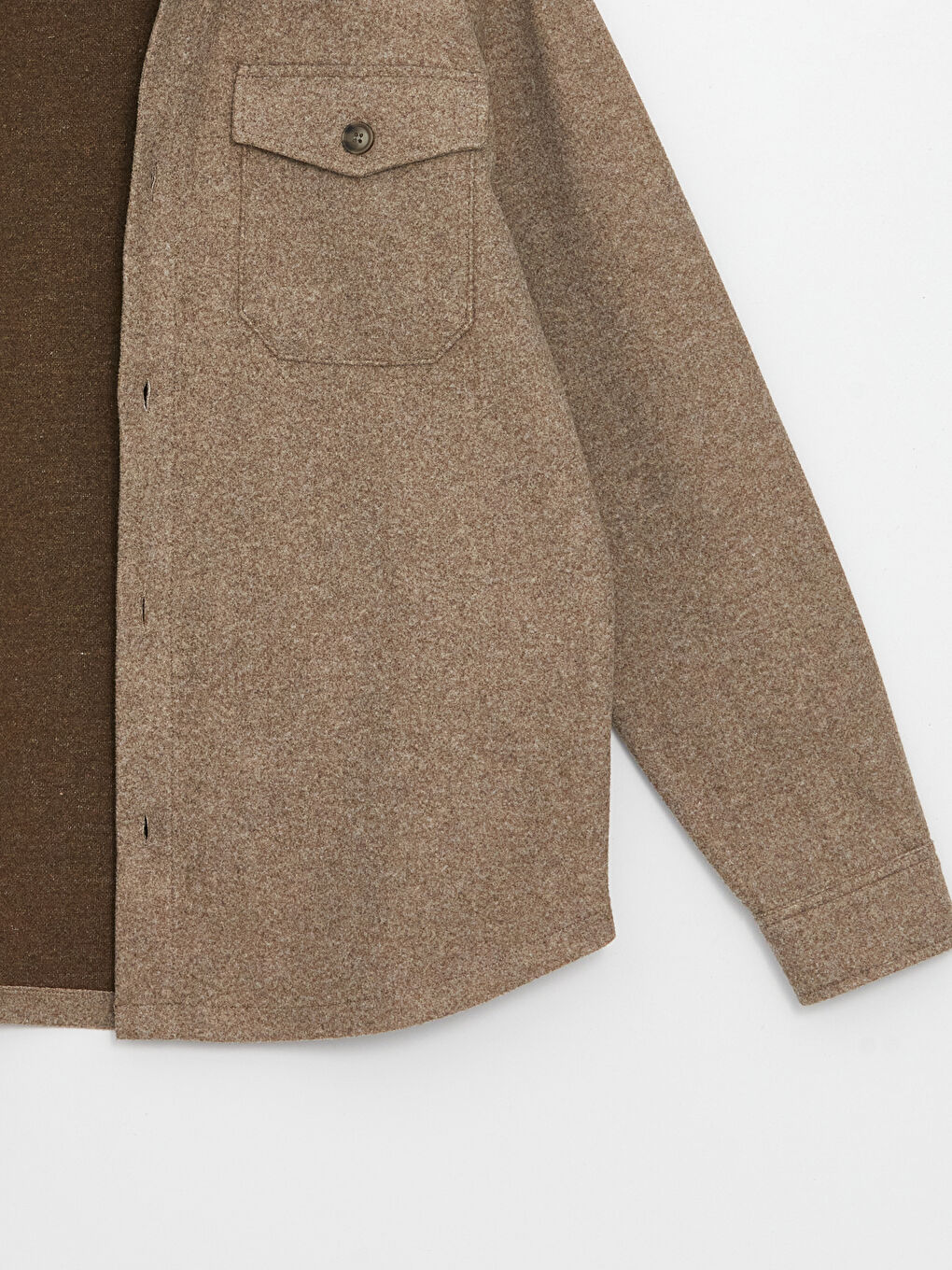 Men uniqlo u long sleeve fleece shirt jacket clearance