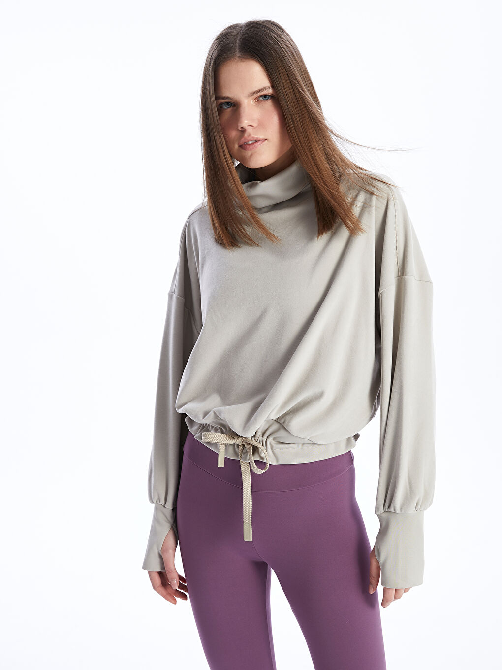 Womens high neck new arrivals sweatshirt