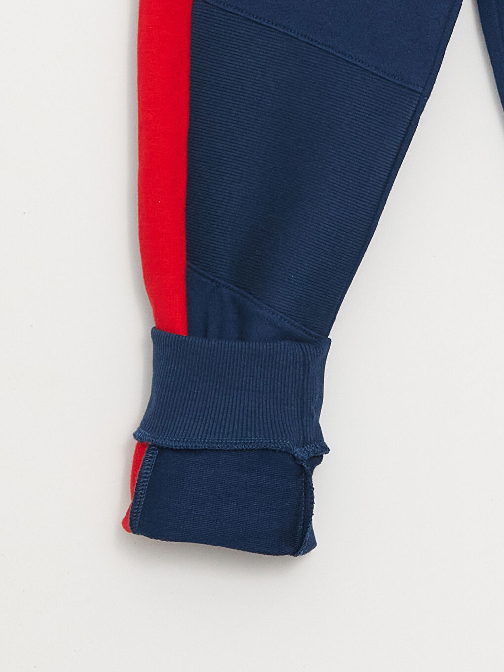 Elastic Waist Boy Jogger Sweatpants with Color Block
