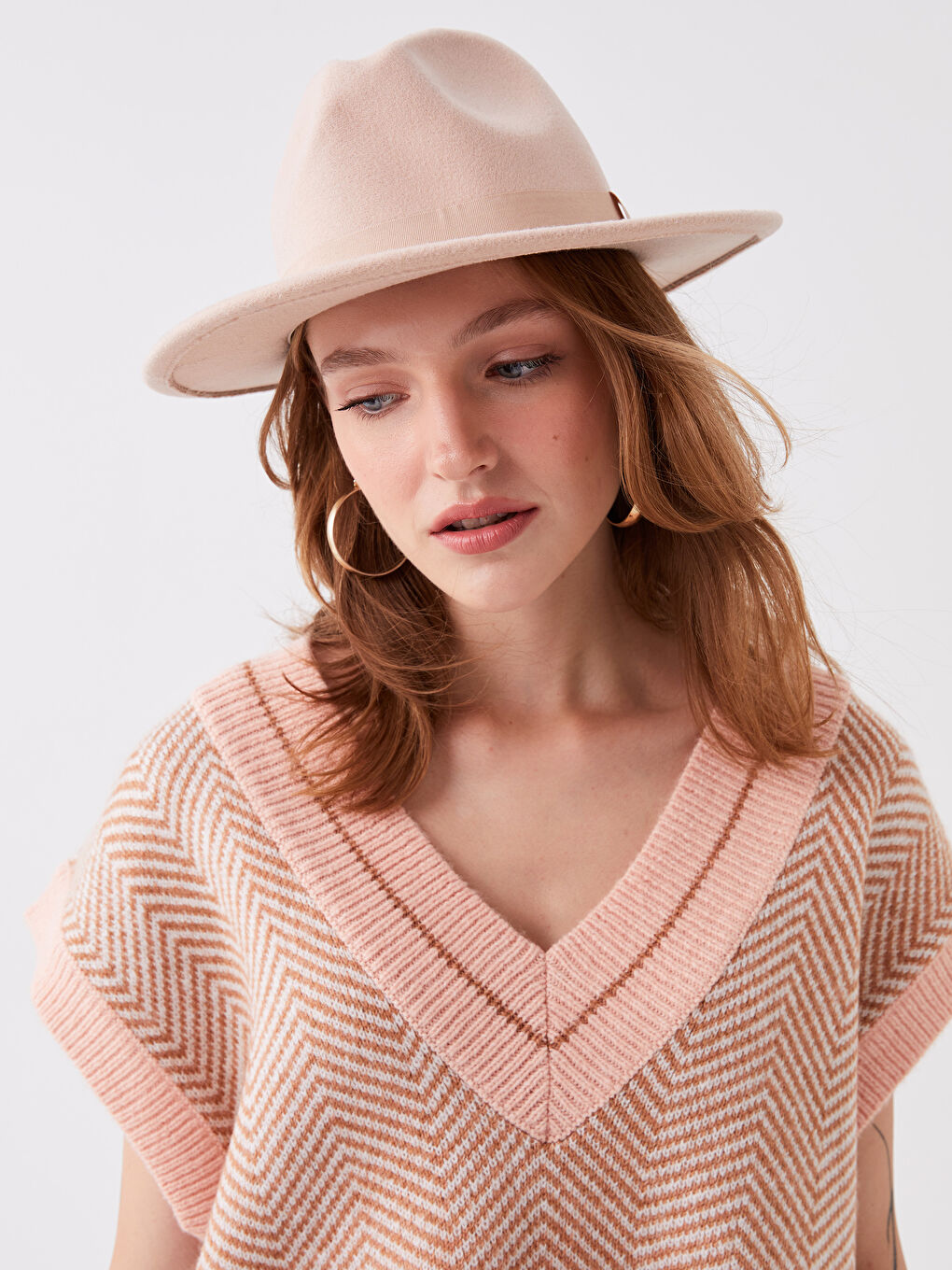 Stamp Women Fedora Hat -W35964Z8-CR8 - W35964Z8-CR8 - LC Waikiki