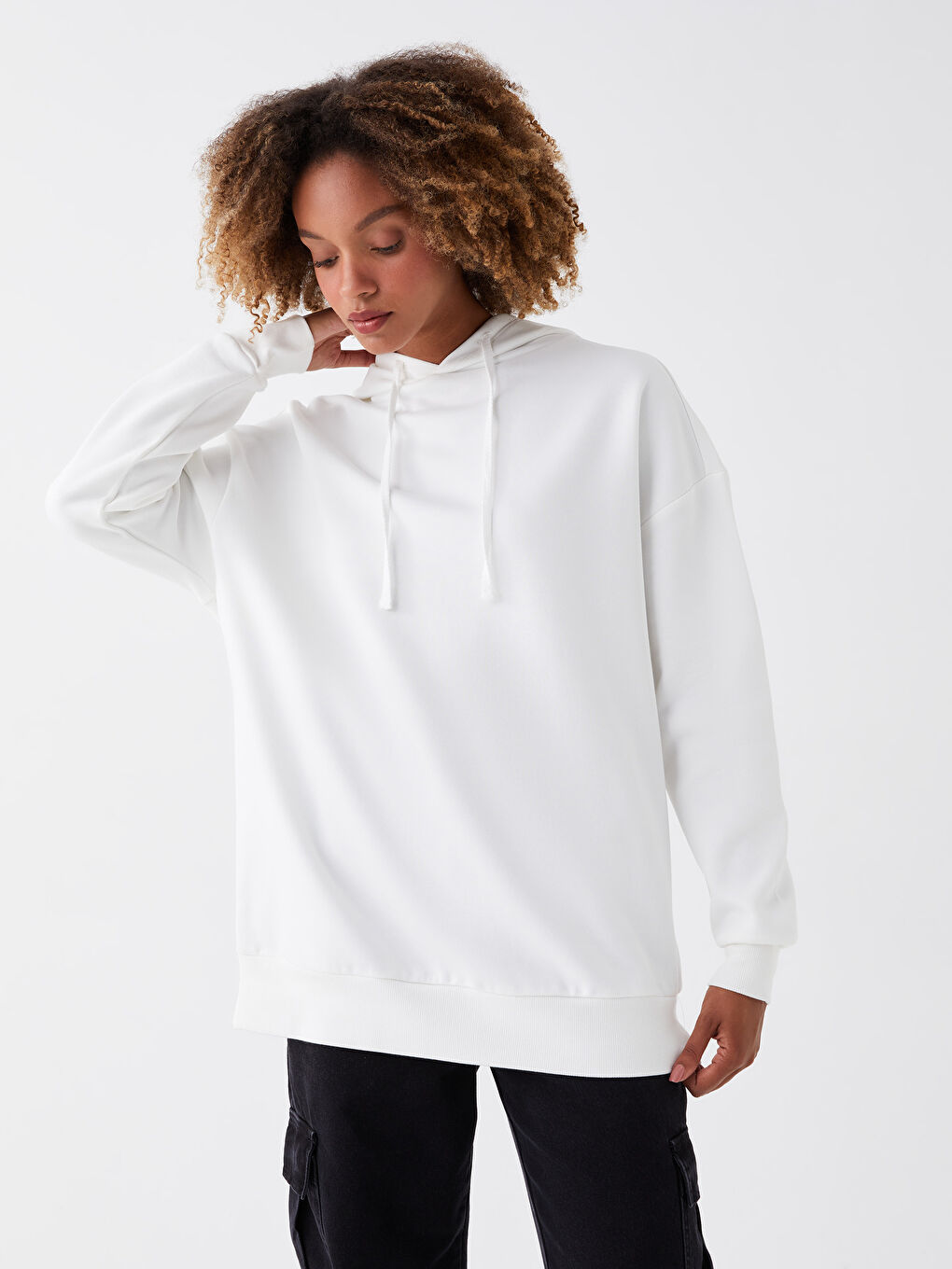White thick hoodie outlet