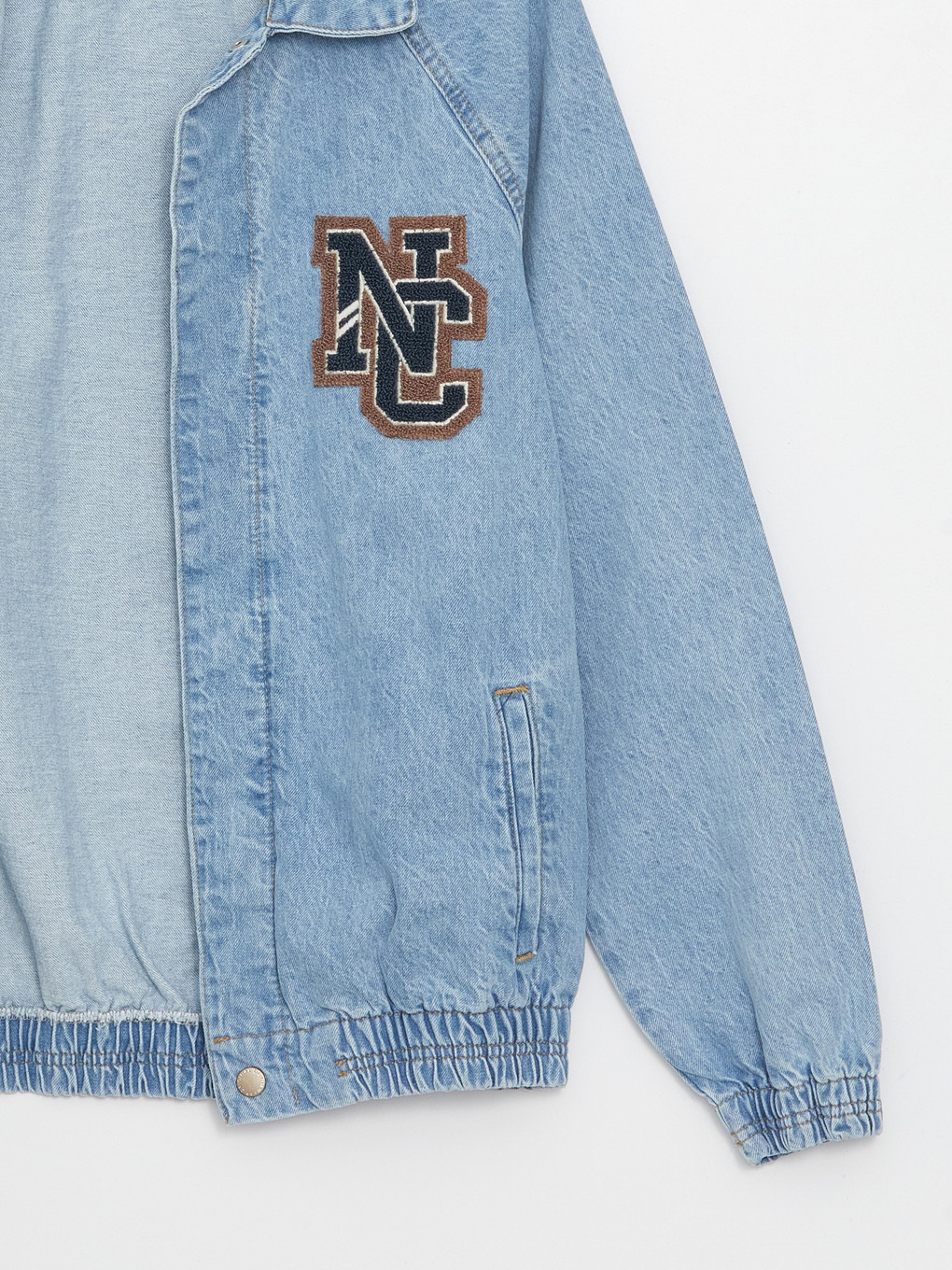 Bombers Vintage LC Waikiki Taille L-XL – Bleu Vert Rose, Doublure Laine, Style Années 80