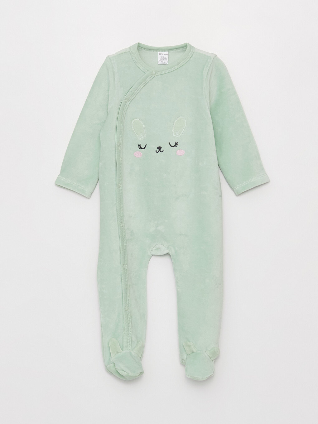 Crew Neck Embroidery Detailed Velvet Baby Girl Jumpsuit (0-12 Months With  Booties, 12 Months+ Without Booties) -W3AA26Z1-R21 - W3AA26Z1-R21 - LC  Waikiki