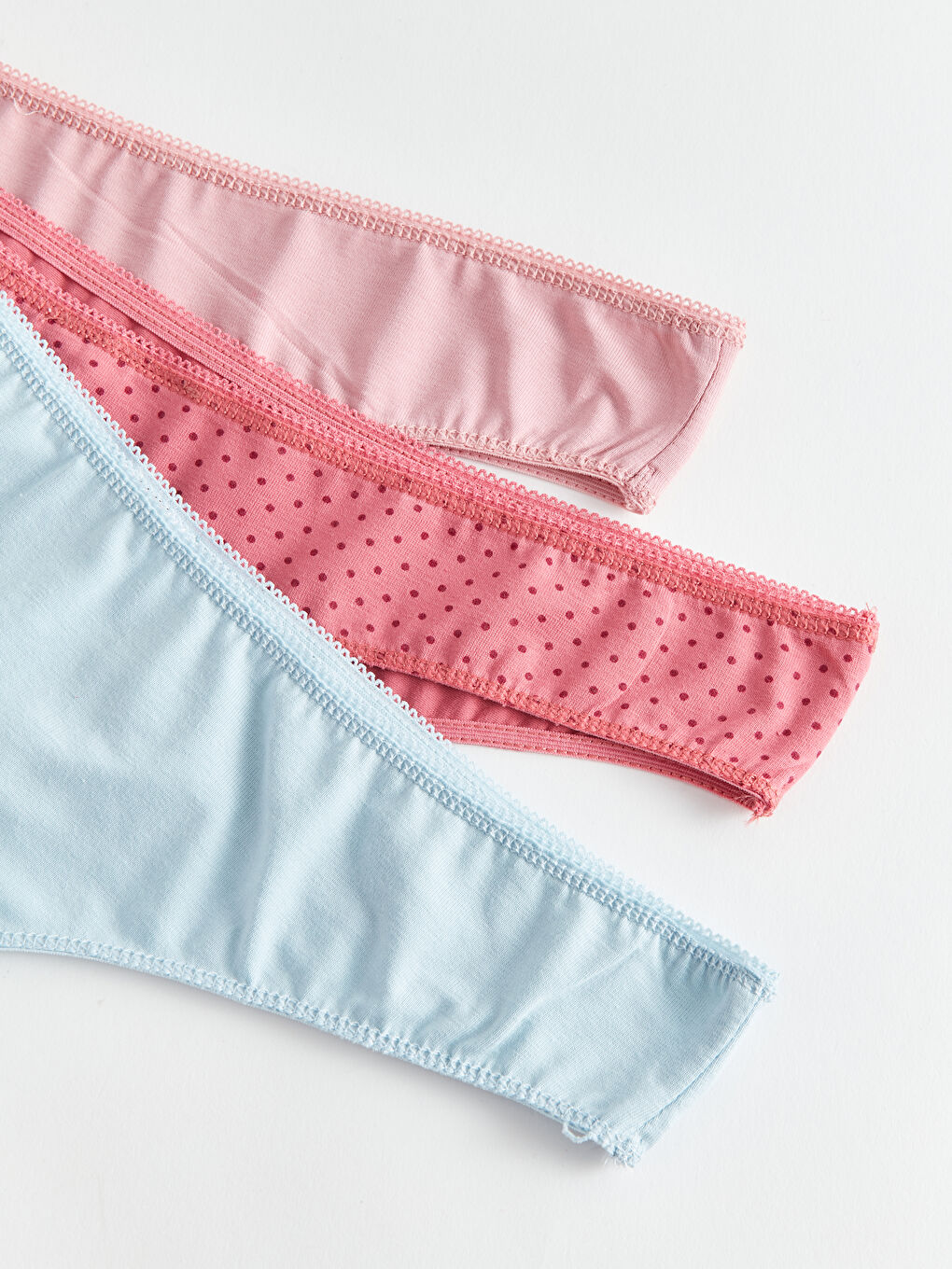 Polka Dot Thong Panties 3Pack W37688Z8LT8 W37688Z8LT8 LC Waikiki