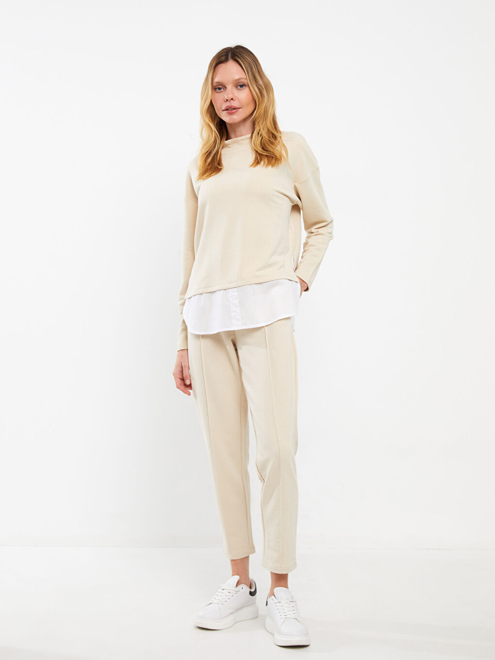 Beige sweatpants womens sales