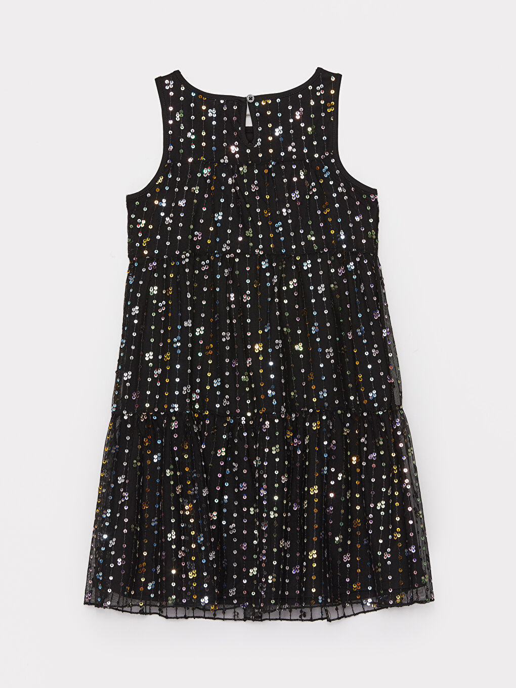 Girls black sequin online dress