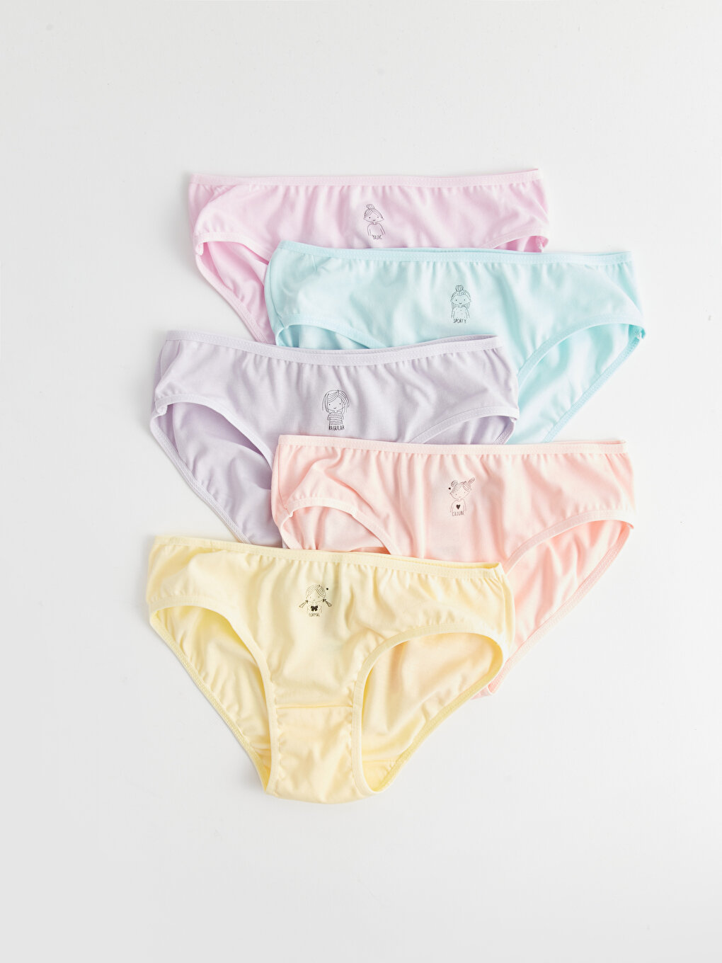Printed Cotton Girls' Panties 5 Pack -W39370Z4-FQ0 - W39370Z4-FQ0 - LC  Waikiki