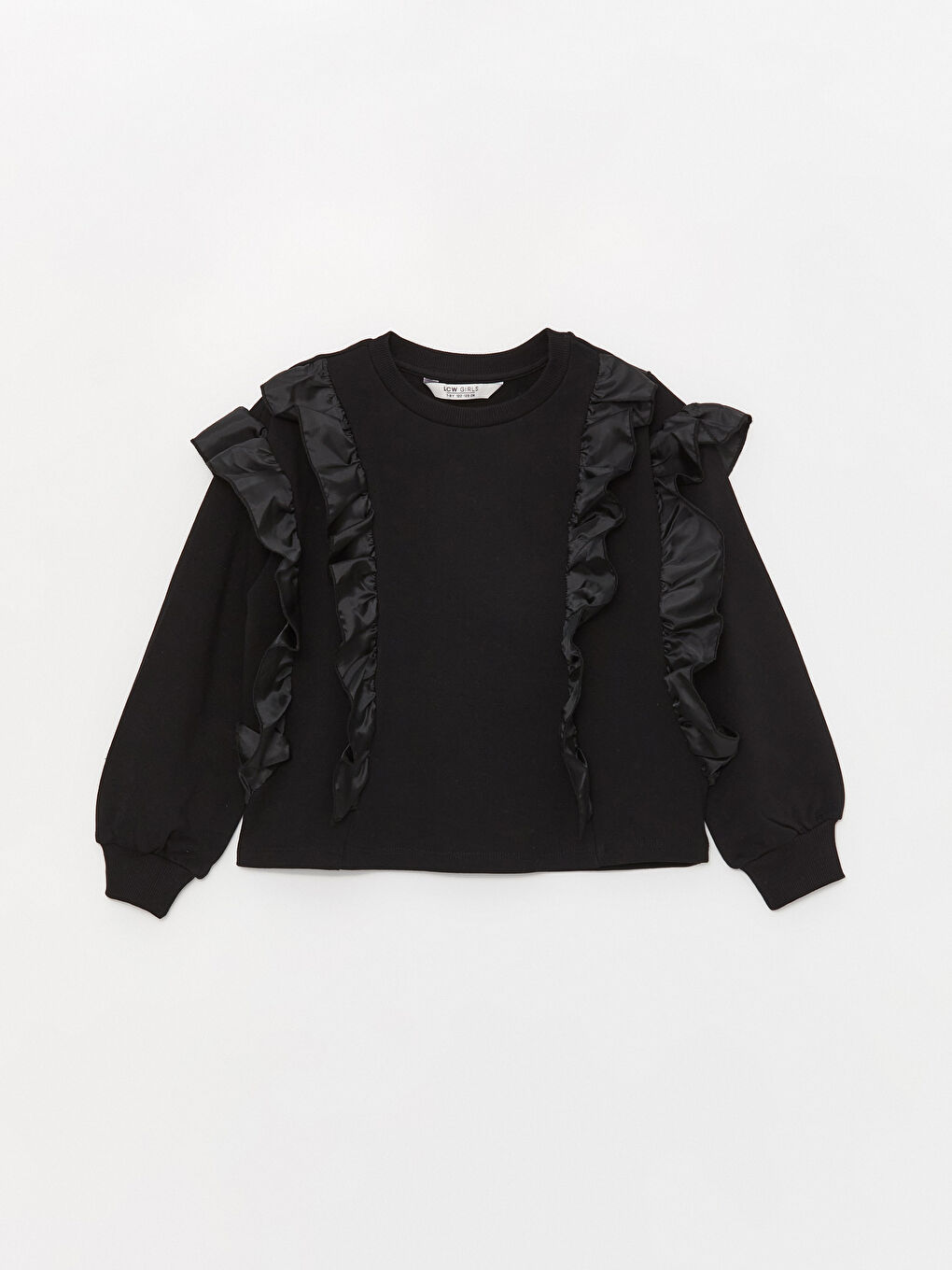 Sweatshirt with ruffle sleeves clearance