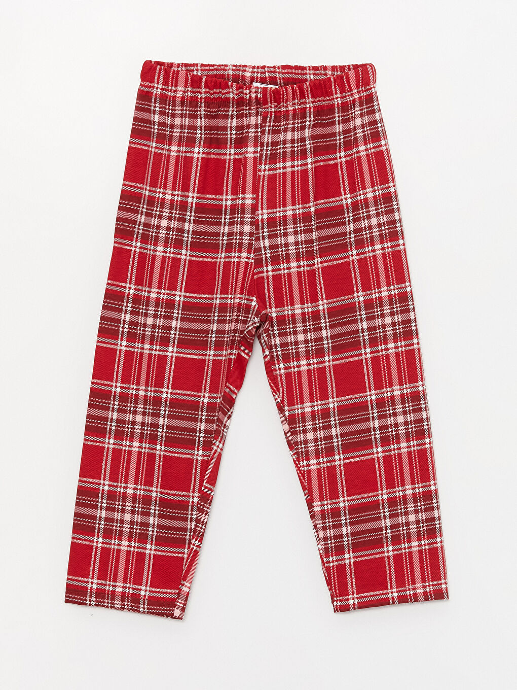 Polo Neck Long Sleeve Plaid Patterned Baby Girl Pajama Set W3AE01Z1 LRA W3AE01Z1 LRA LC Waikiki