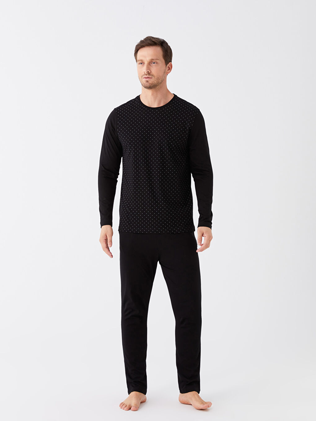 Mens pajama set 2025 black