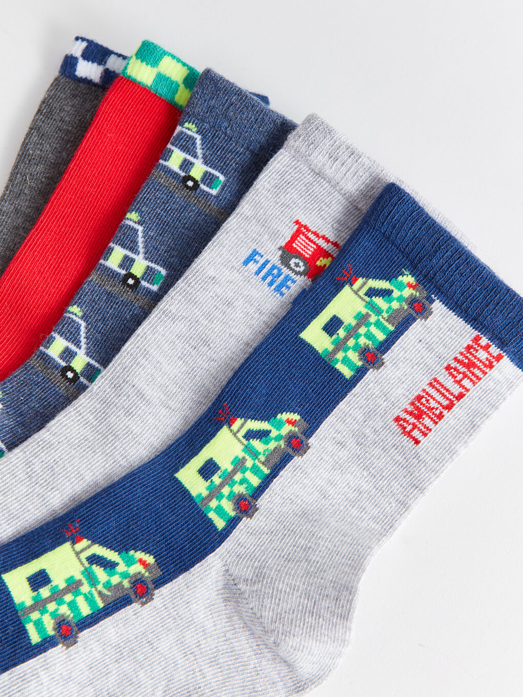 Patterned Boy Socket Socks 5-Pack -W2BH92Z4-K00 - W2BH92Z4