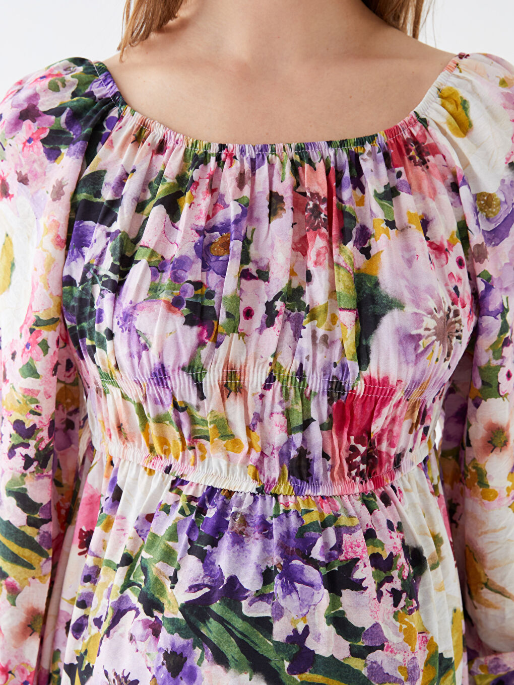 Boat Neck Floral LongSleeve Maternity Dress W3AY77Z8LT9 W3AY77Z8