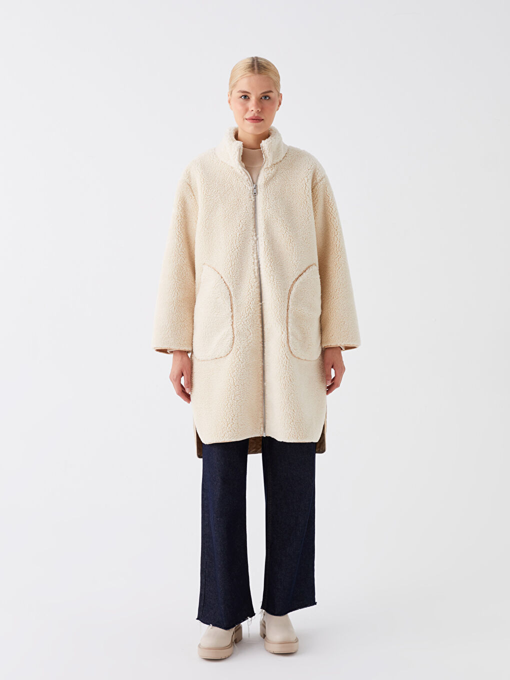 American vintage teddy coat best sale