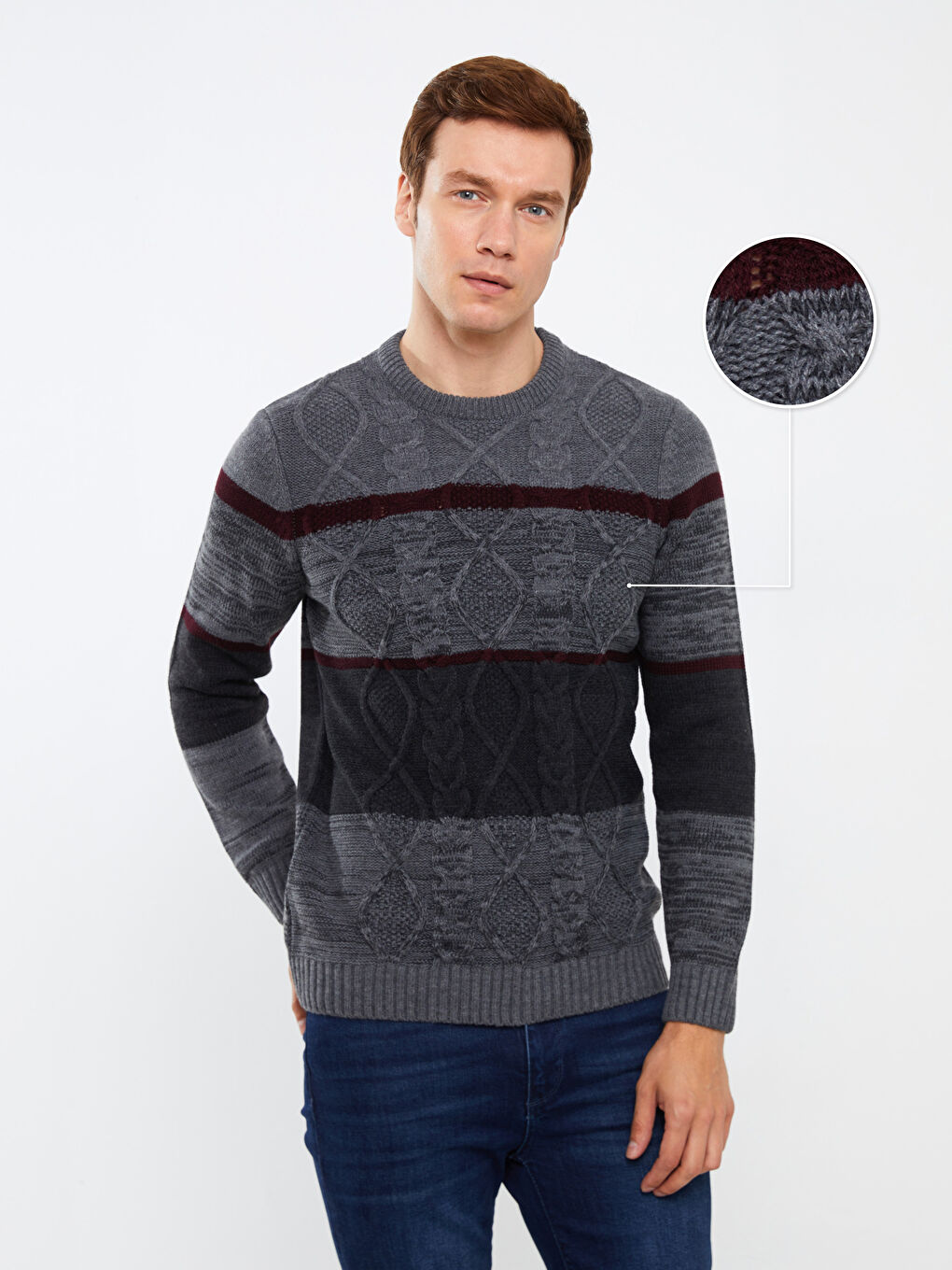Color block crew neck hot sale