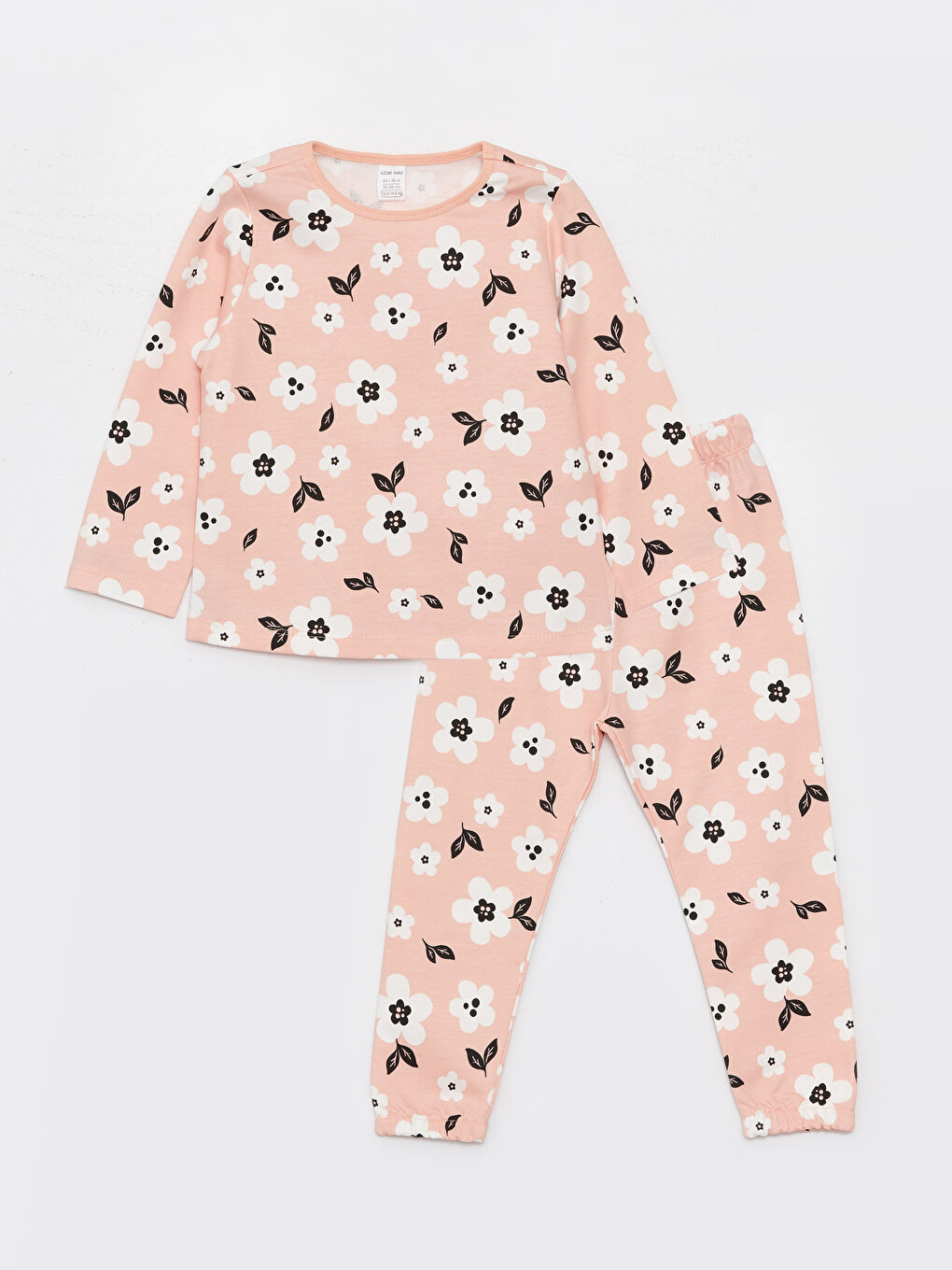Ensemble de pyjama bébé fille imprimé à manches longues et col