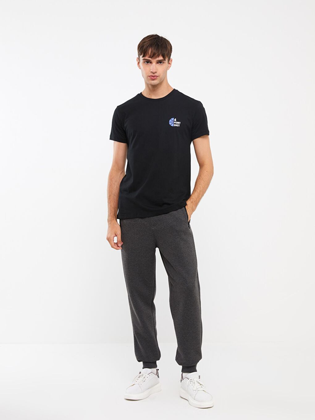 Regular Fit Men's Thick Jogger Sweatpants -W3CK98Z8-L8N W3CK98Z8 - Main Image