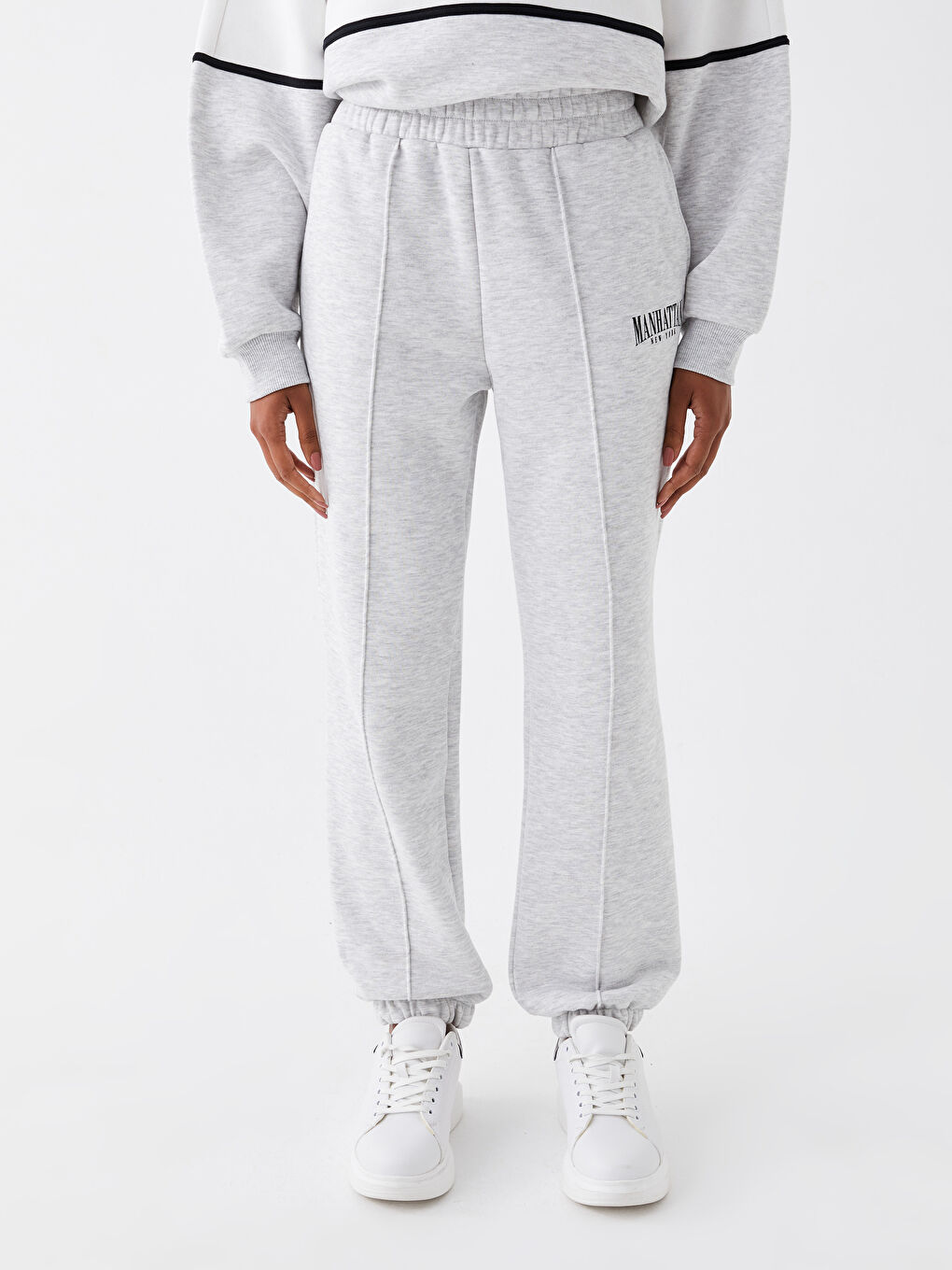 『1年保証』 Elastic Waist Printed Women's Thick Jogger Sweatpants パンツ