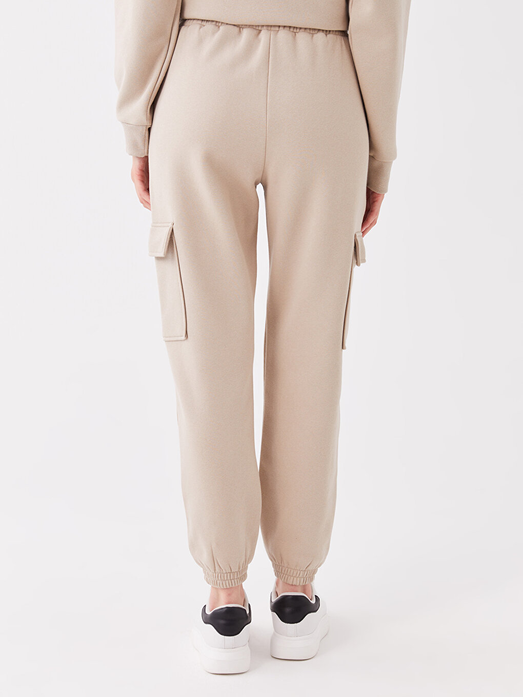 YWDJ Dressy Joggers for Women Women Casual Solid Cotton Linen Drawstring  Elastic Waist Calf Length Pencil Pants Beige S 